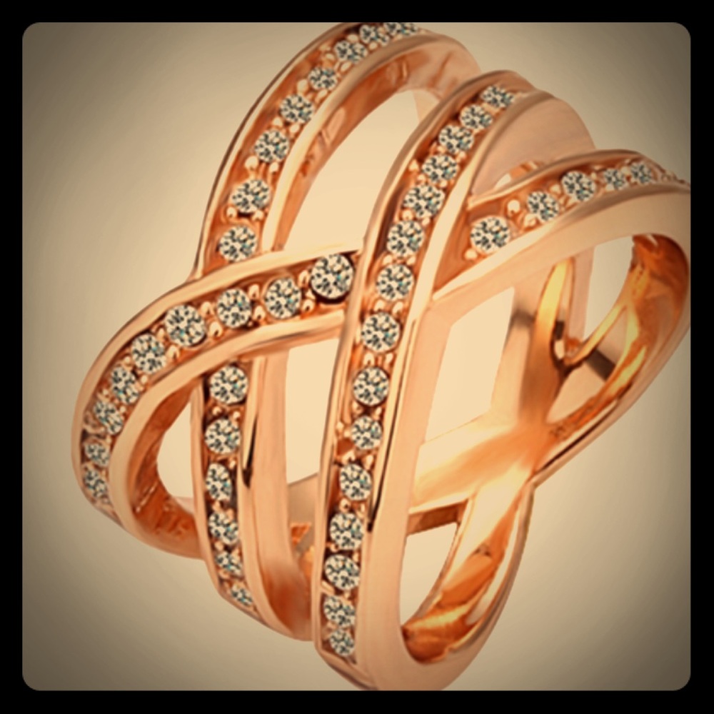 Rose Gold Swarovski Infinity Ring